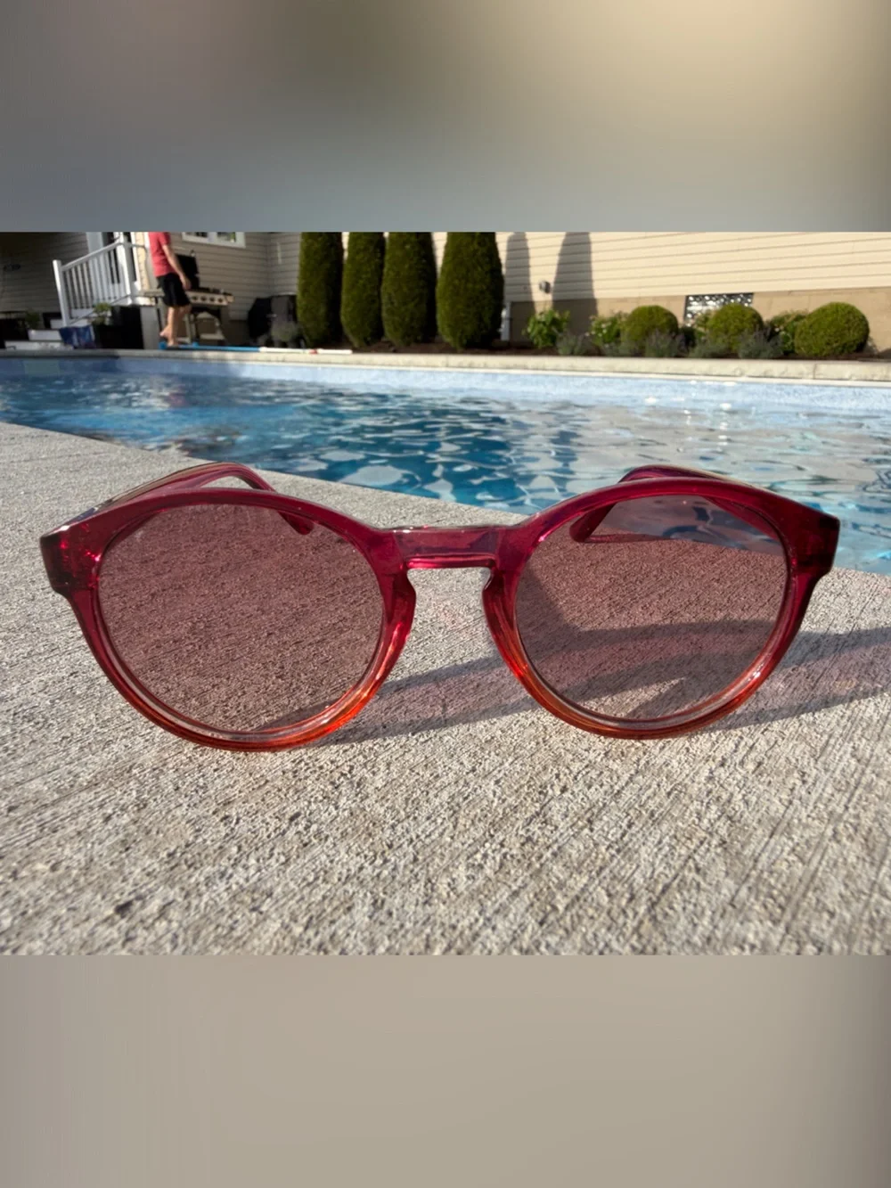 Crewcuts Kids Round Sunglasses in Pink-to-Orange Gradient